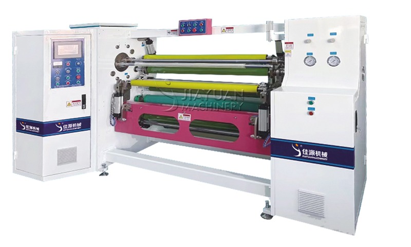 máquina rebobinadora de doble eje